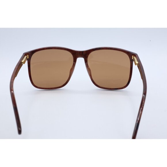 Gucci GG 1041S 003 Square Havana Brown Sunglasses Brown Lenses NEW main image 3